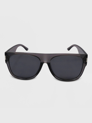 Women's Plastic Shield Silhouette Sunglasses - Wild Fable™ Gray