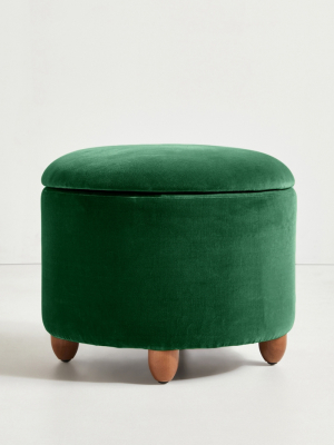 Valencia Velvet Louise Storage Ottoman