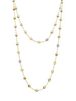 Marco Bicego® Siviglia Collection 18k Yellow Gold And Diamond Large Bead Long Necklace