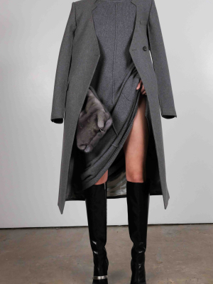 Oversized Cutout Wool Coat