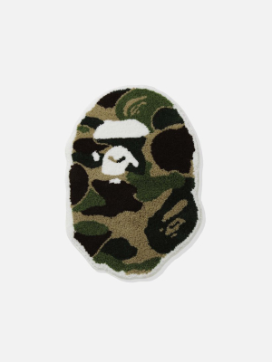 Bape Abc Camo Ape Head Rug Mat - Green