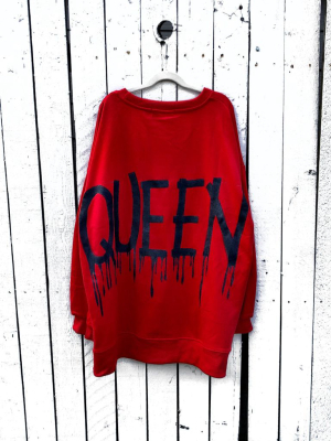 'queening' Painted Sweatshirt