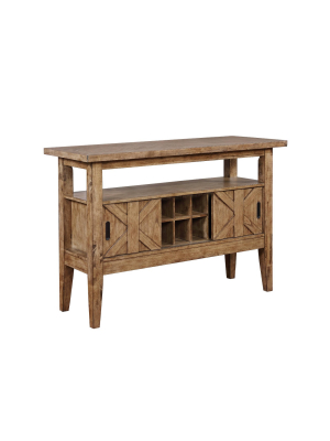 Mckinley Server Weathered Oak - Powell Company