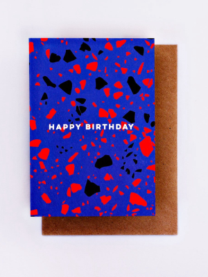 The Completist Blue Terrazzo Birthday