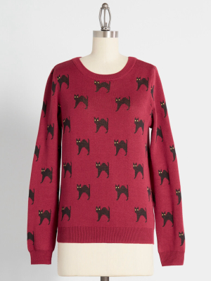 Meow Or Never Pullover Sweater