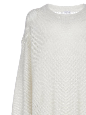 Brunello Cucinelli Loose Diagonal Knit Sweater