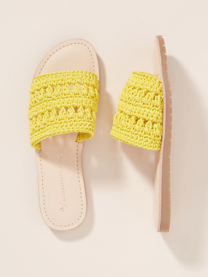 Pia Crocheted Slide Sandals