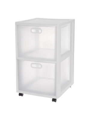 Sterilite Ultra 2-drawer Storage Cart White