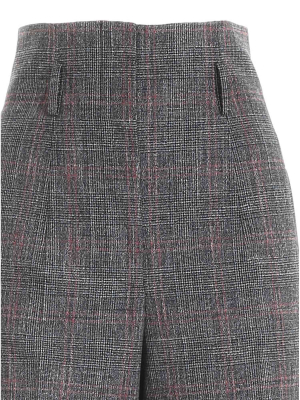 Alberta Ferretti Plaid High-waisted Pants