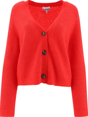 Ganni V-neck Knitted Cardigan