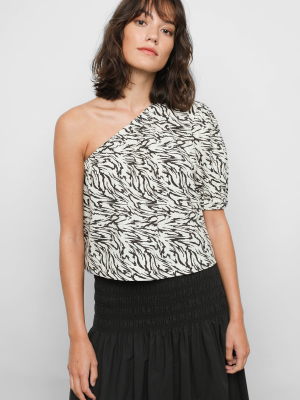 Jayla Top - Ivory Marbled Tiger