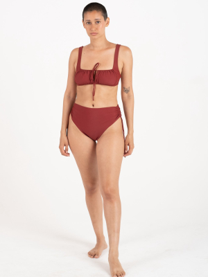 Rouched Bottom  In Garnet