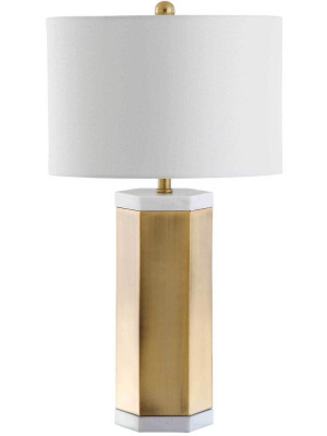 Alyra Table Lamp White/brass Gold (set Of 2)