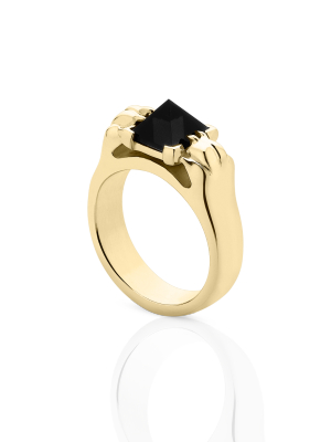 Cat Paw Pyramid Ring | 9ct Yellow Gold