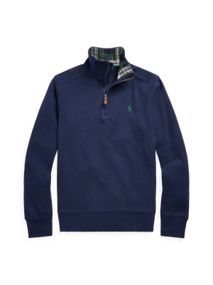 Cotton Interlock Quarter-zip Pullover