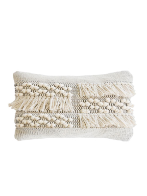 Zahra Hand Woven Pillow 14" X 24" With Insert