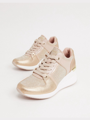 Aldo Tiliaria Wedge Sneakers In Pink