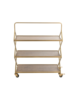 Hudson Bar Cart Gold - Adore Decor