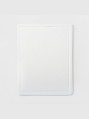 11"x14" Nonslip Poly Cutting Board White - Made By Design™