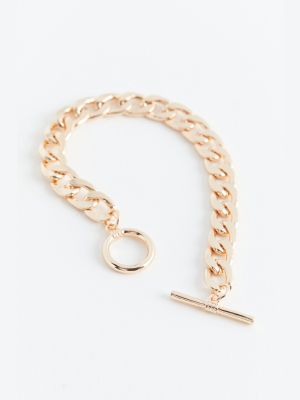 Curb Chain Toggle Bracelet