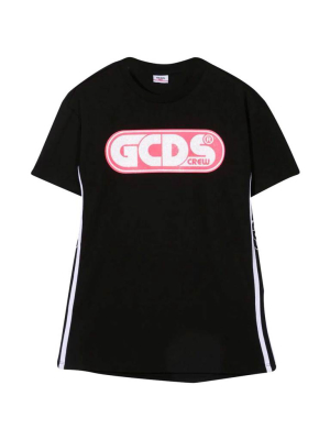 Gcds Kids Logo Printed T-shirt Dress