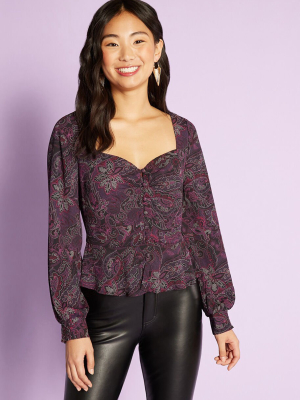 A Vine In Time Peplum Blouse