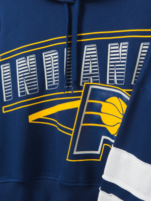 Women's Pacers Overtime Striped Fleece Hoodie