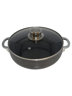 Imusa 3.2qt Nonstick Aluminum Caldero With Glass Lid