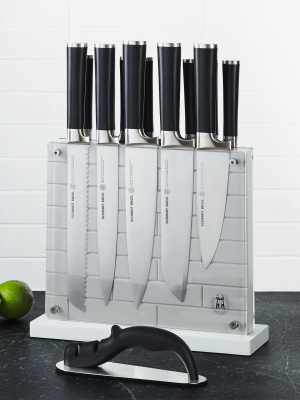 Schmidt Brothers ® Grey Subway 15-piece Knife Block Set