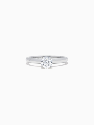 Effy Bridal 14k White Gold Diamond Solitaire Ring, 0.74 Tcw