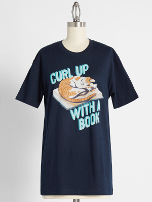 Curl Up With A Book Graphic Tee