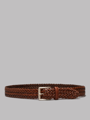 Anderson’s Woven Leather Belt (chestnut)