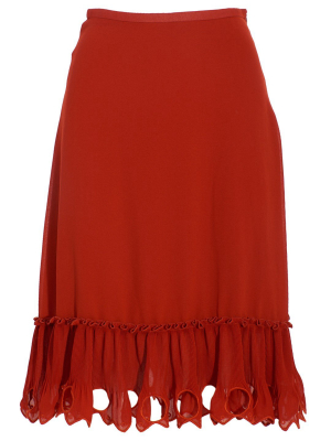 See By Chloé Frill Hem Midi Skirt