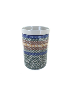 Blue Rose Polish Pottery Athena Utensil Jar