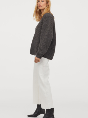 Rib-knit Wool-blend Sweater