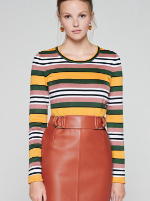 Stripe Jacquard Sweater