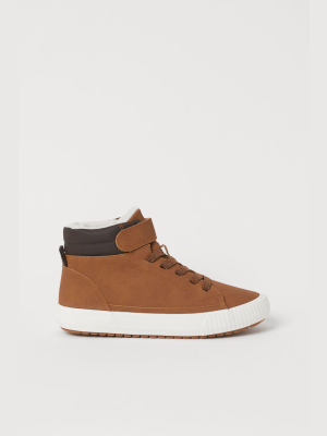 Faux Shearling-lined High Tops