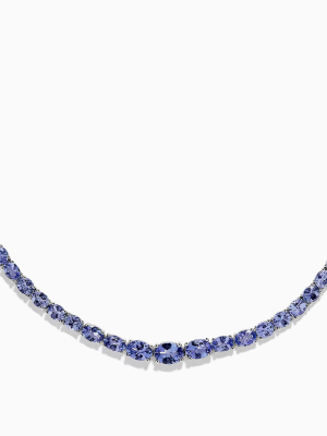 Effy Tanzanite Royale Sterling Silver Tanzanite Necklace, 27.69 Tcw