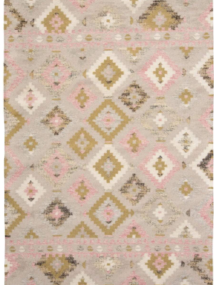 Feizy Savona Ii Pastel Navajo Bohemian Rug - Ivory Sand & Rose Pink - Available In 5 Sizes