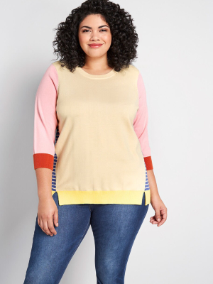 Well-placed Pep Colorblock Sweater