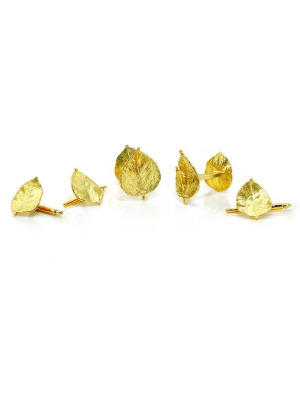 Aspen Leaf Gold Cufflinks