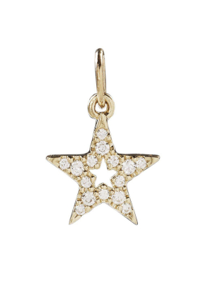 Star Mini Charm With Pavé Diamonds