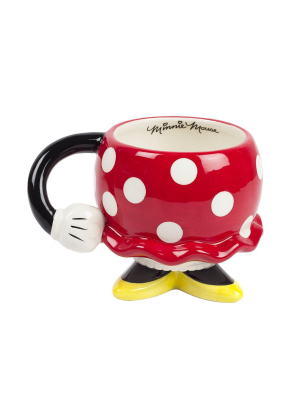 Fashion Accessory Bazaar Llc Disney Minnie Mouse Red Rock The Dots Molded Mug With Arm