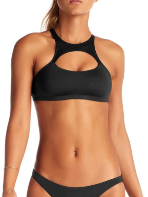 Vitamin A Cruz Ecolux Bikini Top In Black