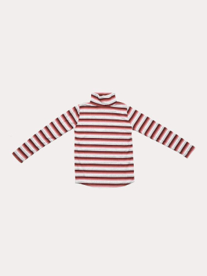 Hayden Stripe Stretch Knit Turtleneck