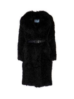 Prada Belted Fur Coat