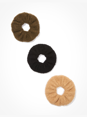 Aeo Sherpa Scrunchies 3-pack