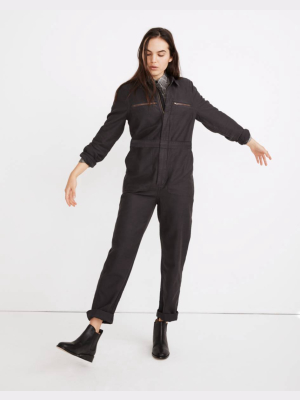 Zip-pocket Coverall Jumpsuit