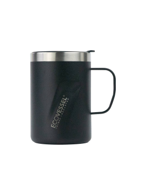 Ecovessel 12oz Transit Insulated Stainless Steel Coffee And Camping Mug - Black