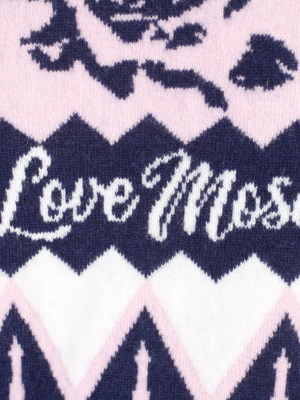 Love Moschino Slogan Intarsia Knit Jumper